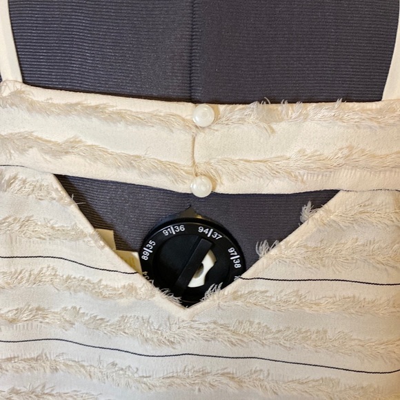 Maeve Anthropologie Ivory Eyelash Stripe Halter Tank 8 - Picture 11 of 11